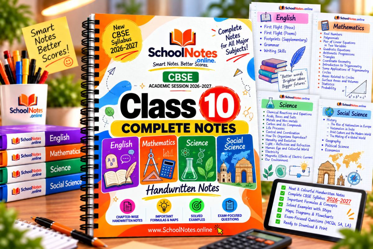CBSE CLASS 10 ALL FOUR SUBJECTS COMBO HANDWRITTEN NOTES preview 2